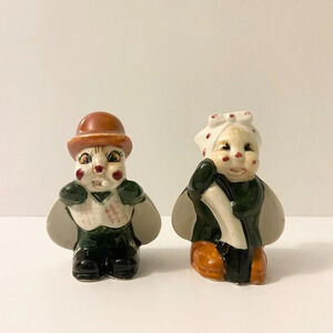Vintage Ceramic Love Bug Ladybug Salt  and Pepper Shakers 4 Inch Anthropomorphic